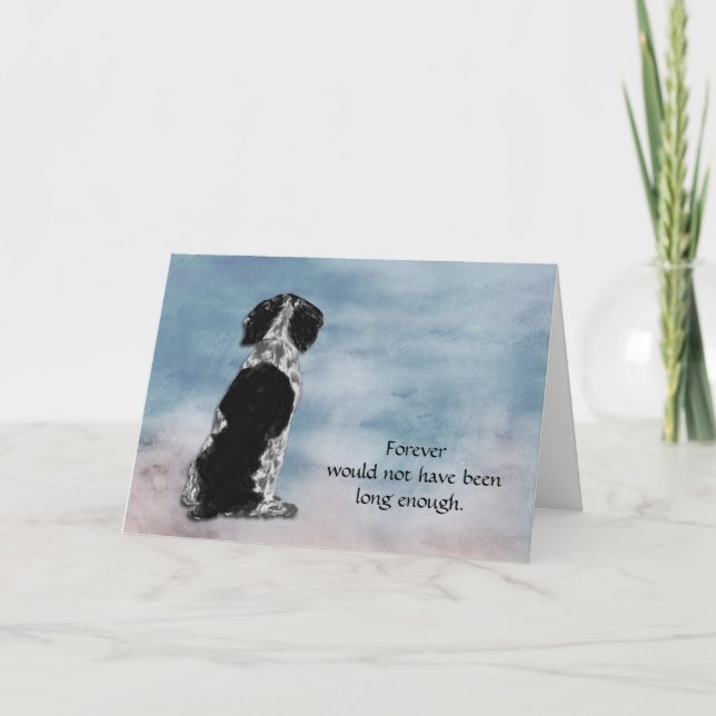 Loss of Spaniel Condolence Sympathy Card (Front)