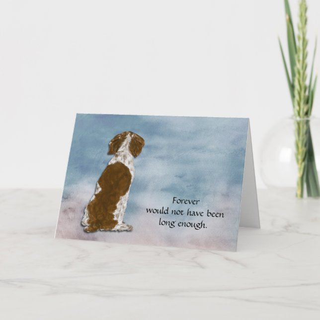 Loss of Spaniel Condolence Sympathy Card (Front)