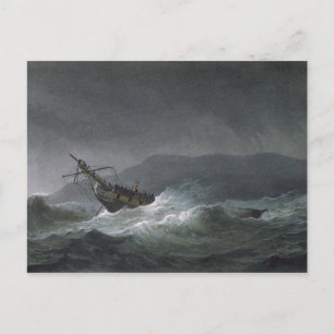 Loss of the Blanche, off Abrevack, 4th March, 1807 Postcard