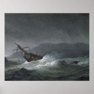 Loss of the Blanche, off Abrevack, 4th March, 1807 Poster