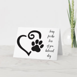LOSS OF YOUR ***DOG*** MEMORIES TO CHERISH CARD