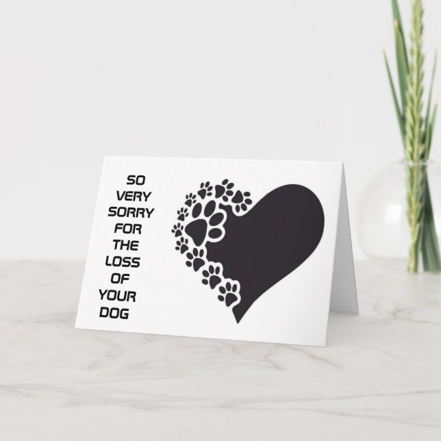 **LOSS OF YOUR DOG** SYMPATHY AND HEALING CARD (Front)