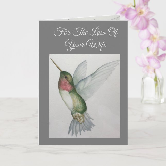 Loss Of Your Wife Deepest Sympathy Card (Orchid)