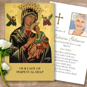 Loss Our Lady Perpetual Help Prayer Sympathy Cards