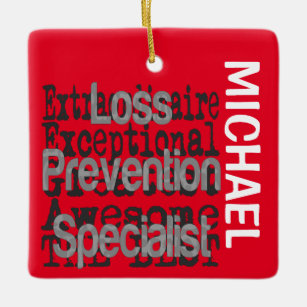 Loss Prevention Specialist Extraordinaire CUSTOM Ceramic Ornament
