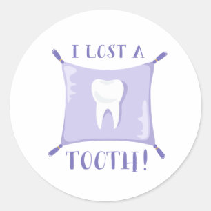 Lost A Tooth Classic Round Sticker