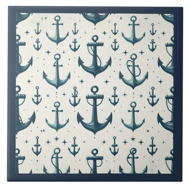 Lost Anchors Ceramic Tile (Front)