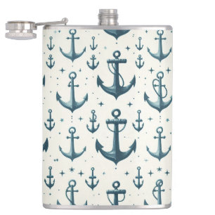 Lost Anchors Hip Flask