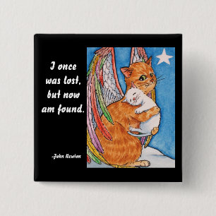 Lost and found. 15 cm square badge