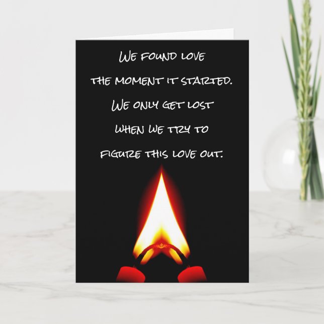 Lost and Found Love Inseparable Fire Holiday Card (Front)