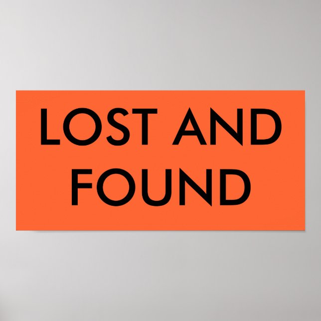 LOST AND FOUND POSTER (Front)