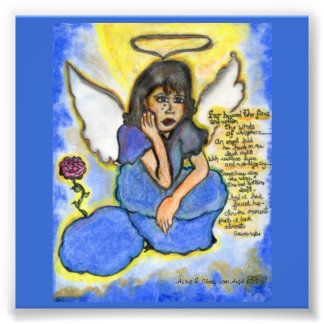 Lost Angel: Original Drawing Photo Print