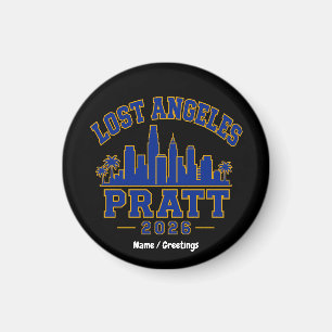 Lost Angeles Pratt 2026 Skyline Varsity Retro Blue Magnet