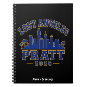 Lost Angeles Pratt 2026 Skyline Varsity Retro Blue Notebook