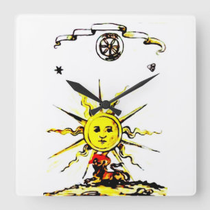 LOST BOOK OF NOSTRADAMUS SQUARE WALL CLOCK