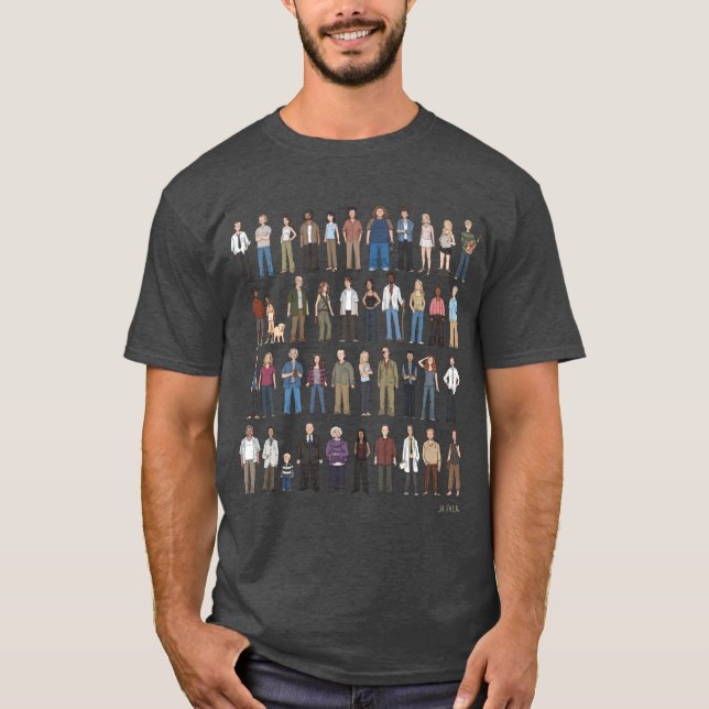 LOST Character Lineup friends T-Shirt (Front)