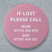Lost Child Emergency ID Contact