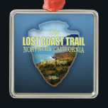 Lost Coast Trail (arrowhead) Metal Ornament<br><div class="desc">The Lost Coast Trail,  California.</div>