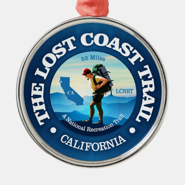 Lost Coast Trail (C) Metal Ornament (Front)