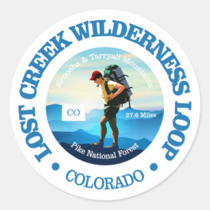 Lost Creek Wilderness Loop Classic Round Sticker