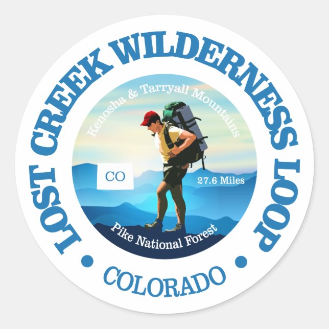 Lost Creek Wilderness Loop Classic Round Sticker (Front)
