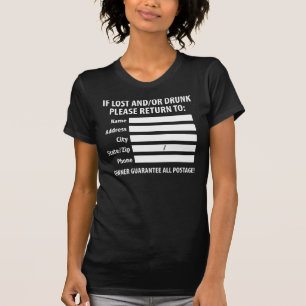 Lost/Drunk Return Label T-Shirt