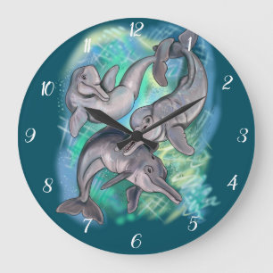 Lost Echos Baiji River Dolphin Large Clock