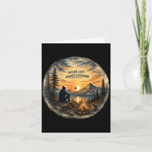 Lost exploring camping adventure hiking  card