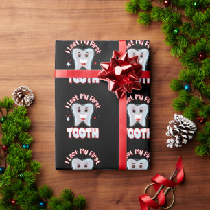 Lost First Tooth Cute Congratulation Wrapping Paper