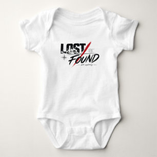 Lost Found – Adventure & Wanderlust Typography Des Baby Bodysuit