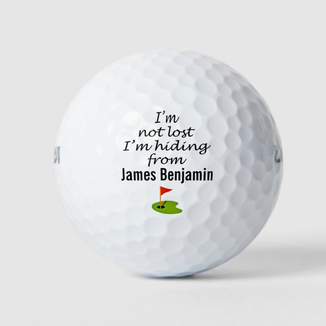 Lost golf balls| Jokes| Customisable Balls (Front)