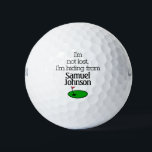 Lost golf balls| Jokes| Customizable Golf Balls<br><div class="desc">Personalize custom golf balls with a fun quote and name "I'm am not lost,  I'm hiding from ... "</div>