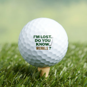 Lost Golf Humor Quote With Name Text Design Balls