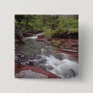 Lost Horse Creek in Waterton Lakes National Park 15 Cm Square Badge