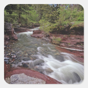 Lost Horse Creek in Waterton Lakes National Park Square Sticker