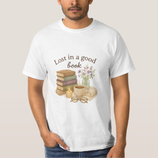 Lost in a Good Book – Cozy Reading Lover Watercolo T-Shirt