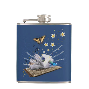 Lost in a Quatrain by Adiela Akoo - Vinyl Wrap  Hip Flask