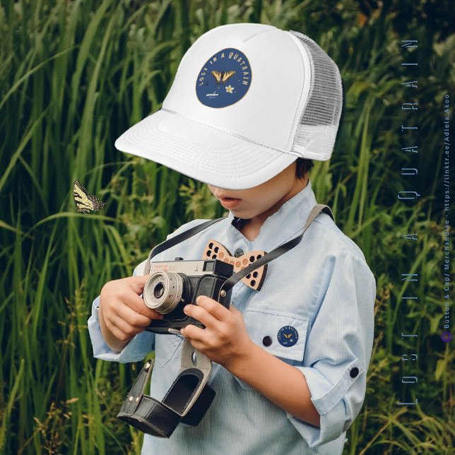 Lost in a Quatrain Cap by Adiela Akoo (Lost in a Quatrain Cap & Button by Poet Adiela Akoo. Gr8t gift for writers & book lovers. Get it now)