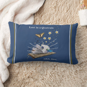 Lost in a Quatrain Throw Pillow by Adiela Akoo