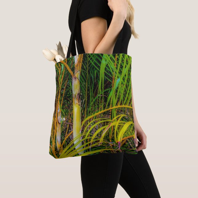 Lost in Areca Palms Tote Bag (Close Up)