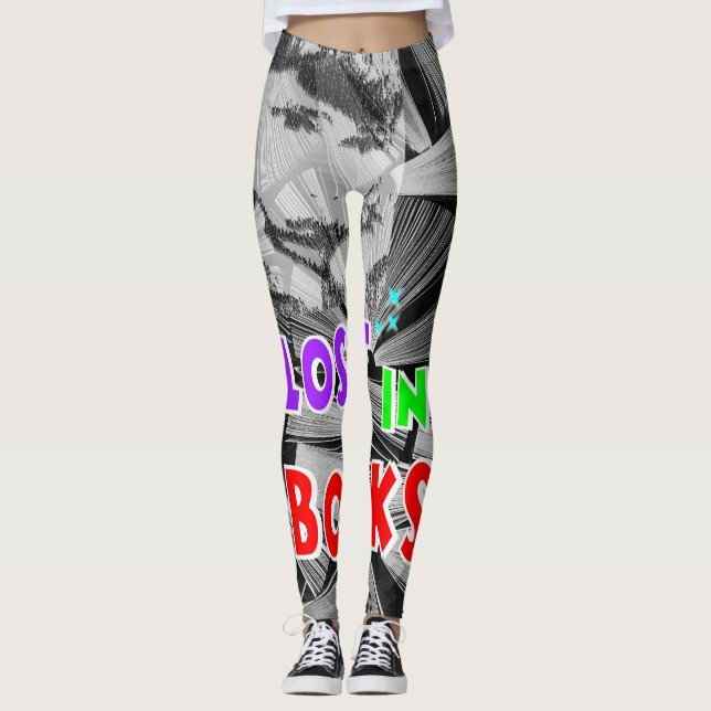 Lost In Books Alphabets Leggings (Front)