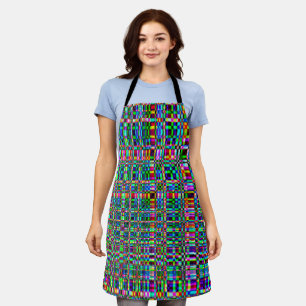 Lost in Dazzle Tartan Plaid, Seamless, Pattern Apron