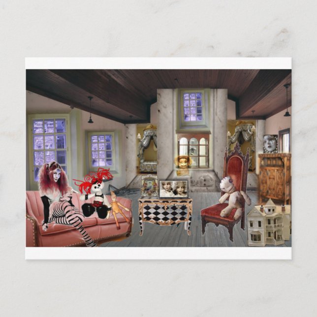 LOST IN DOLL LAND POSTCARD (Front)
