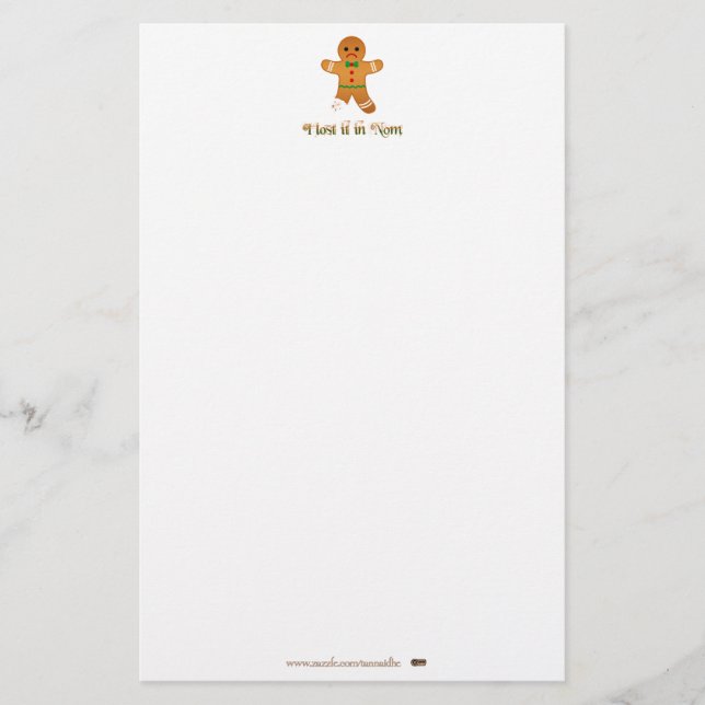 Lost in Nom Stationery (Front)