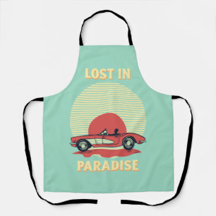 Lost in Paradise – Retro Convertible Sunset Summer Apron