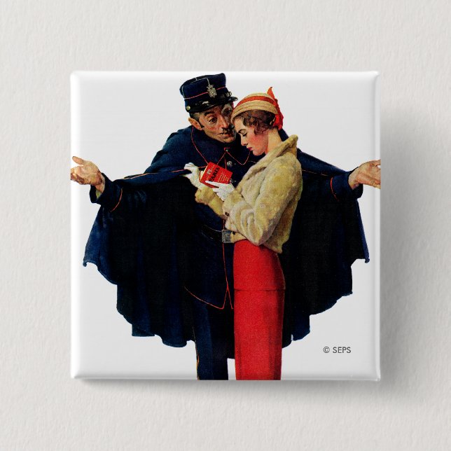 Lost in Paris 15 Cm Square Badge (Front)