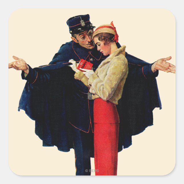 Lost in Paris Square Sticker (Front)