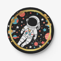 Lost in Space Astronaut Round Sticker with Vibrant