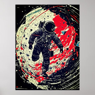 Lost in Space: Astronaut's Shattered Reality Poster