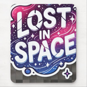 Lost in Space - Vibrant Galaxy Sticker Mouse Pad